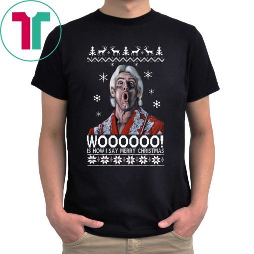 Green Ric Flair Woo Christmas T-Shirt