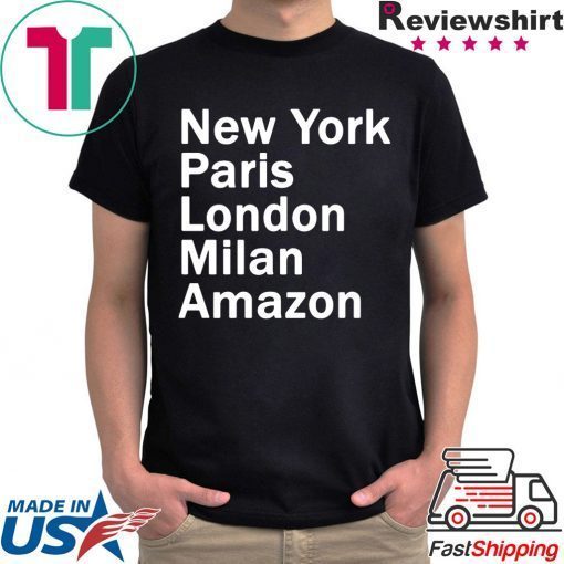 HEIDI KLUM - NEW YORK PARIS LONDON MILAN AMAZON BLACK TEE SHIRT