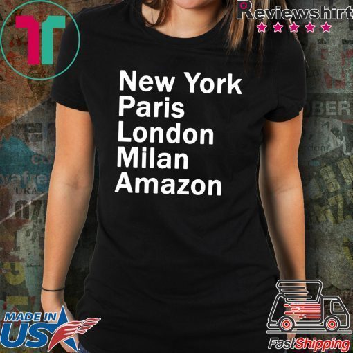 HEIDI KLUM – NEW YORK PARIS LONDON MILAN AMAZON BLACK SHIRT Limited Edition