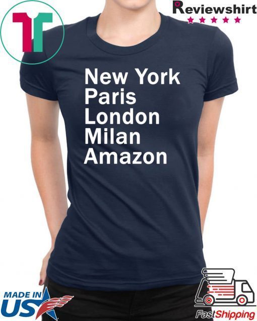 HEIDI KLUM – NEW YORK PARIS LONDON MILAN AMAZON BLACK T-SHIRT