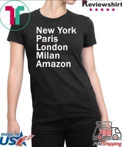 HEIDI KLUM – NEW YORK PARIS LONDON MILAN AMAZON BLACK TEE SHIRTS