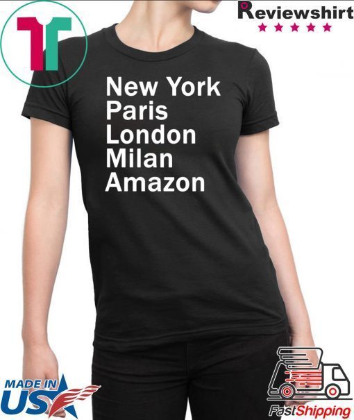 HEIDI KLUM – NEW YORK PARIS LONDON MILAN AMAZON BLACK TEE SHIRTS