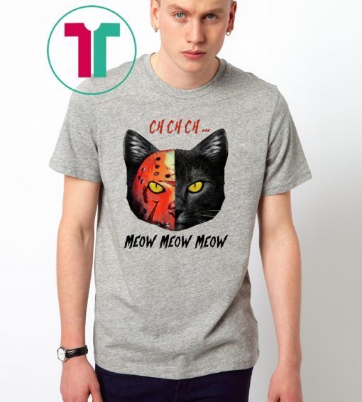 Halloween cat cosplay jason voorhees shirt