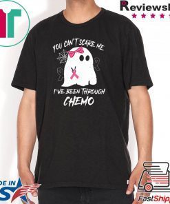 Halloween you can't scare me I've been through chemo breast cancer awareness T-Shirt