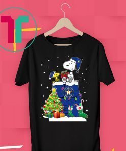 Houston Astros Snoopy And Woodstock Christmas Tee Shirt