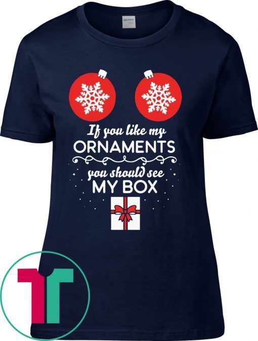 Christmas If You Like My Ornaments You Should See My Box T-Shirt