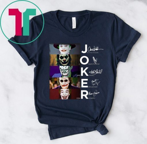 Joker all version signature 2020 t-shirt
