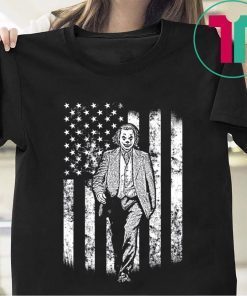 Joker walking on American Flag Shirt