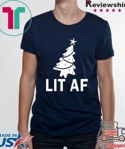 LIT AF Funny Christmas T-Shirt