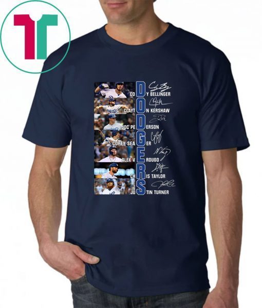 La Dodgers Baseball Members Signatures Shirt