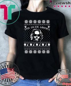 Lebowski The Dude Abides Christmas T-Shirt