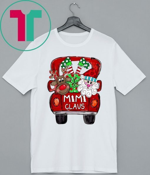 Merry Christmas Red Car And Gift Mimi Claus T-Shirts