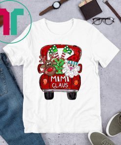 Merry Christmas Red Car And Gift Mimi Claus T-Shirts