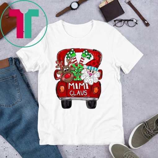 Merry Christmas Red Car And Gift Mimi Claus T-Shirts