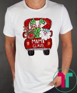 Merry Christmas Red Car And Gift Mimi Claus T-Shirts