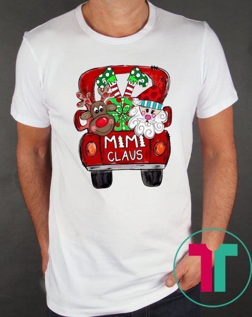 Merry Christmas Red Car And Gift Mimi Claus T-Shirts