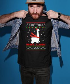 Merry Llamas Christmas T-Shirt