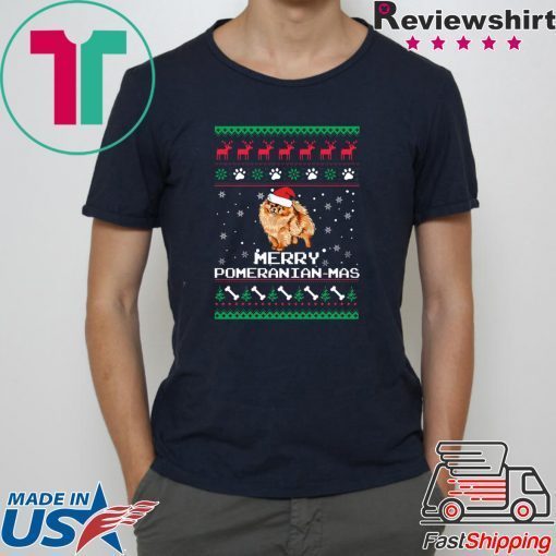 Merry Pomeranian Mas Christmas T-Shirt