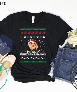 Merry Pomeranian Mas Christmas T-Shirt