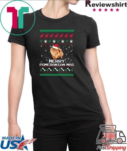 Merry Pomeranian Mas Christmas T-Shirt