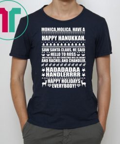 Monica Happy Hanukkah Saw Santa Claus Christmas T-Shirt