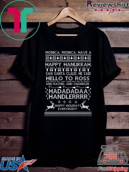 Monica Monica Have A Happy Hanukkah Harry Potter Ugly Christmas T-Shirts