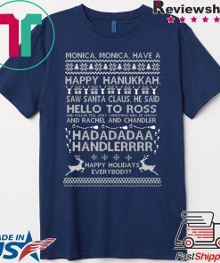 Monica Monica Have A Happy Hanukkah Harry Potter Ugly Christmas T-Shirts