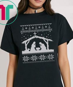 Nativity Scene Ugly Christmas Tee Shirt