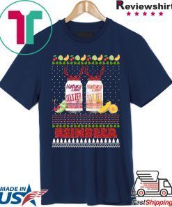 Natural Light Seltzer Catalina Lime Mixer Aloha Beaches Reinbeer Christmas Tee Shirt