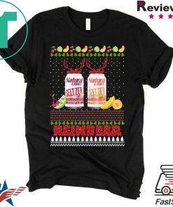 Natural Light Seltzer Catalina Lime Mixer Aloha Beaches Reinbeer Christmas Tee Shirt