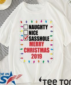 Naughty Nice Sasshole Merry Christmas 2020 T-Shirt