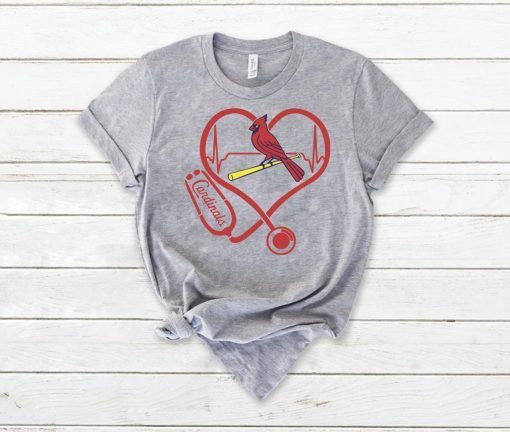 Nurse Saint Louis cardinals heart shirt St Louis Cardinals T Shirt