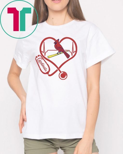 Nurse Saint Louis cardinals heart shirt St Louis Cardinals T Shirt