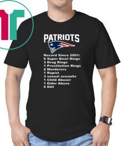 Patriots Record since 2001 shirt