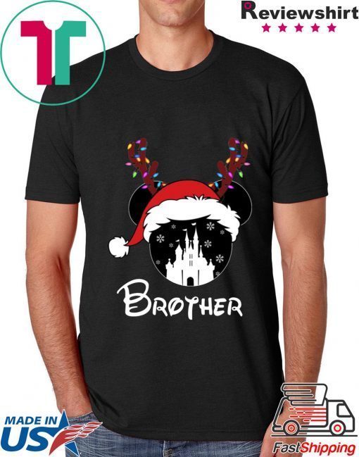 Reindeer Mickey Brother Disney Castle Family Christmas 2020 T-Shirt