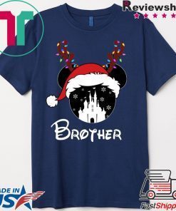 Reindeer Mickey Brother Disney Castle Family Christmas 2020 T-Shirt