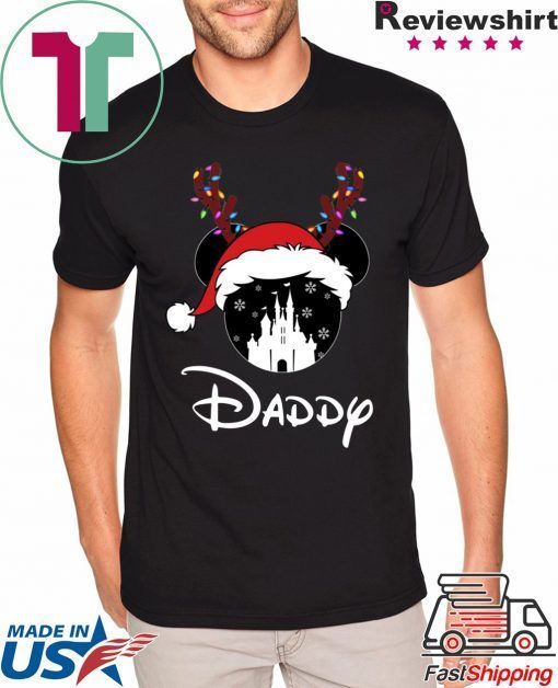 Reindeer Mickey Daddy Disney Castle Family Christmas Shirt