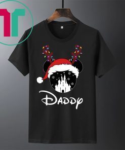 Reindeer Mickey Daddy Disney Castle Family Christmas Shirt