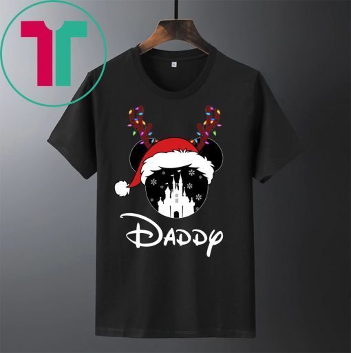 Reindeer Mickey Daddy Disney Castle Family Christmas Shirt