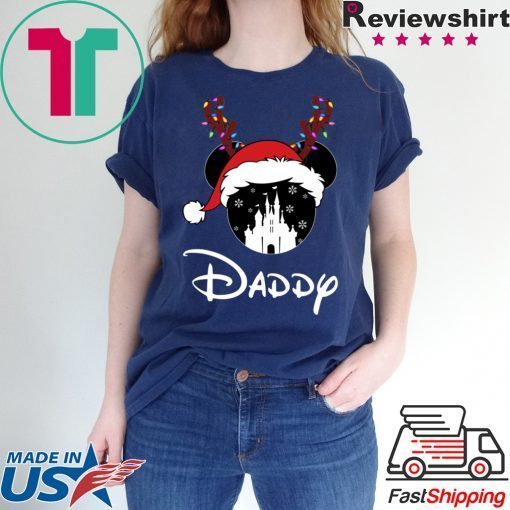 Reindeer Mickey Daddy Disney Castle Family Christmas Shirt