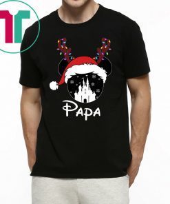 Reindeer Mickey Papa Disney Castle Family Christmas Shirt