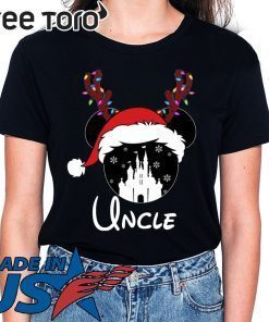 Reindeer Mickey Uncle Disney Castle Family Christmas T-Shirts