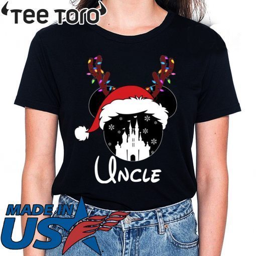 Reindeer Mickey Uncle Disney Castle Family Christmas T-Shirts