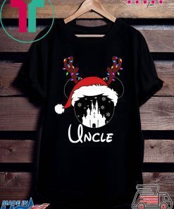 Reindeer Mickey Uncle Disney Castle Family Christmas T-Shirts