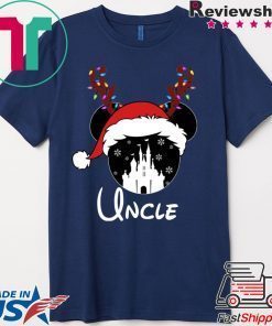 Reindeer Mickey Uncle Disney Castle Family Christmas T-Shirts