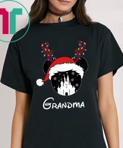 Reindeer Minnie Grandma Disney Castle Family Christmas T-Shirt
