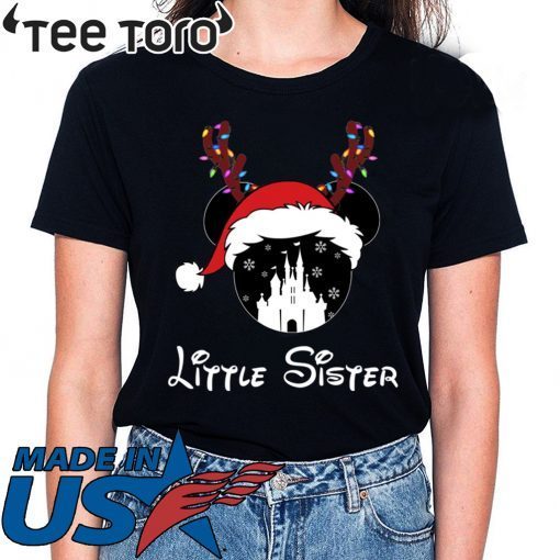 Reindeer Minnie Little Sister Disney Castle Family Christmas Shirts