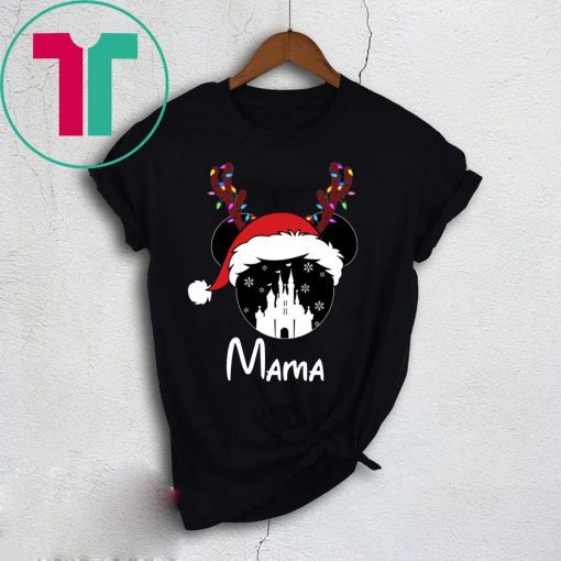 Reindeer Minnie Mama Disney Castle Family Christmas Shirt