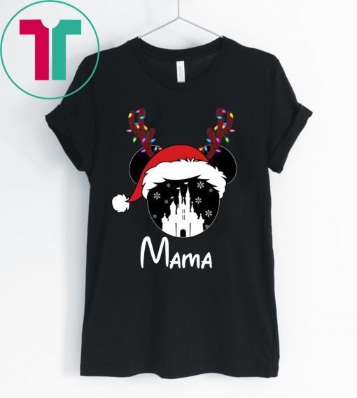 Reindeer Minnie Mama Disney Castle Family Christmas Shirt
