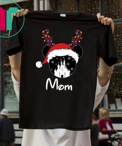Reindeer Minnie Mom Disney Castle Family Christmas Tee Shirt
